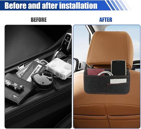 Car Seat Side Pocket Organizer, Suede Auto Door Storage Pouch, Mini Self-Adhesive Car Console Organizer, Universal Vehicle Cell Phone Holder for Key, Pen, Sunglasses(Black) in Saudi Arabia