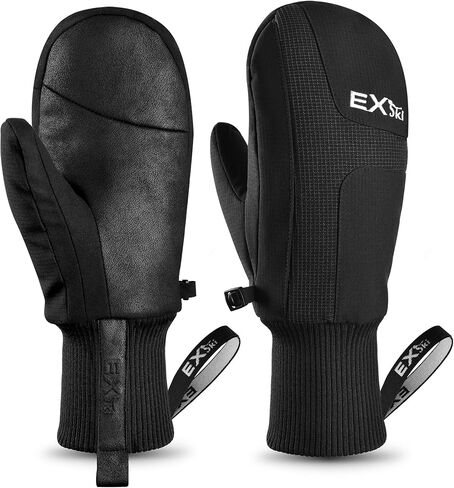 Winter Ski Mittens for Men, Touchscreen Waterproof Snow Mitts for Extreme Cold Weather Snowboarding Skiing in Saudi Arabia