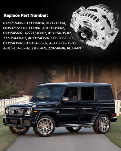 Bestview 180A مولد كهربائي عالي الإخراج متوافق مع Mercedes-Benz E350 W211 W212، S550 W221، GL450 X164، ML350 W164، V6 V8 موديلات 2006-2015، بديل لـ 0131545602، A2721540802، 11220N in Saudi Arabia