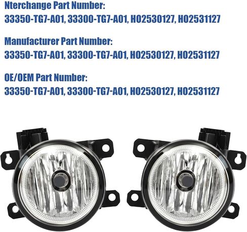 Front Fog Light Assembly Compatible with Honda Pilot 2016 2017 2018 Halogen Light Source Driver Left and Right Passenger Side Fog Lamps with Cover & Turn Signal Lamp (Included Bulbs) HO1038130 in Kuwait