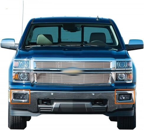LQI Fog Lights Assembly w/Bulbs Compatible with Chevy Silverado 1500 2007-2015, Fit Chevy Silverado 2500HD 3500HD 2007-2014 Left & Right Front Bumper Fog Lamps Luces antiniebla, Smoky Lens in Saudi Arabia