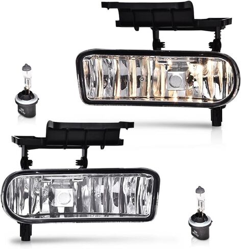 LQI Fog Lights Assembly w/Bulbs Compatible with Chevy Silverado 1500 2007-2015, Fit Chevy Silverado 2500HD 3500HD 2007-2014 Left & Right Front Bumper Fog Lamps Luces antiniebla, Smoky Lens in Saudi Arabia