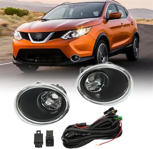 Silscvtt 1 زوج اليسار واليمين الجانب المصد الأمامي أضواء الضباب لاستبدال نيسان روج سبورت 2017 2018 LF-RGE17SPCOEM-HZ in Kuwait