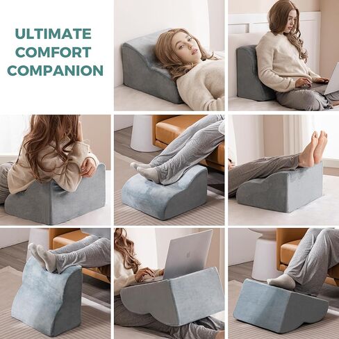 مسند قدم مريح من Ganondorf لتحت المكتب في العمل، متعدد الأغراض للقدم ووسادة رفع الساق ووسادة دعم الظهر ودعم مكتب اللفة، رغوة عالية الكثافة مع غطاء قابل للغسل in Kuwait