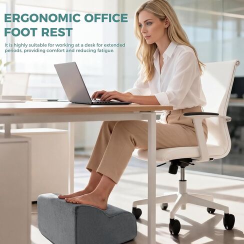 مسند قدم مريح من Ganondorf لتحت المكتب في العمل، متعدد الأغراض للقدم ووسادة رفع الساق ووسادة دعم الظهر ودعم مكتب اللفة، رغوة عالية الكثافة مع غطاء قابل للغسل in Kuwait
