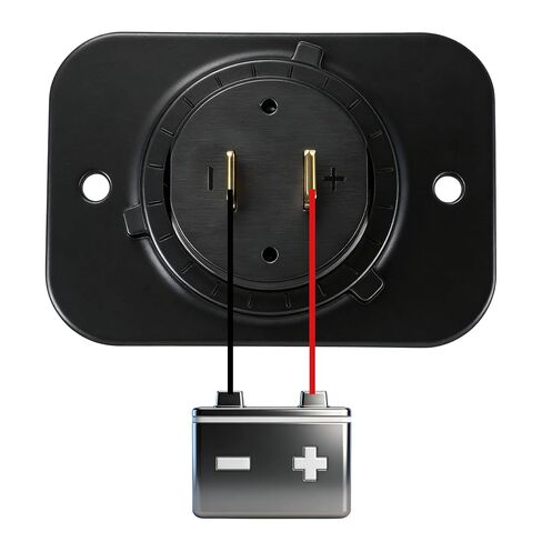 Car Battery Voltage Meter, Waterproof DC 12V 24V LED Voltmeter Panel, 12v Battery Monitor with Blue Light Round Digital Voltage Display for Truck RV ATV Marine Boat Automotive in Saudi Arabia