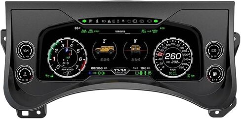 12.3" LCD Car Digital Dashboard Cluster Compatible with Hummer H2 2003 2004 2005-2009 Virtual Instrument Panel Speedometer Cockpit Upgrade in Saudi Arabia