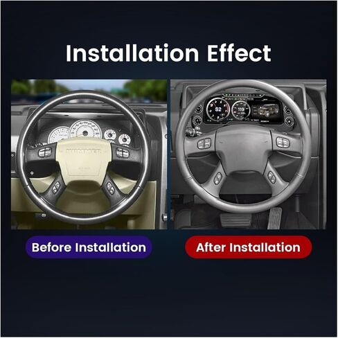 12.3" LCD Car Digital Dashboard Cluster Compatible with Hummer H2 2003 2004 2005-2009 Virtual Instrument Panel Speedometer Cockpit Upgrade in Saudi Arabia