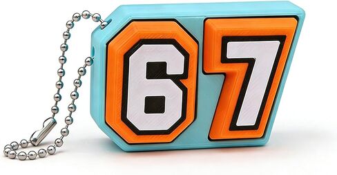 6 7 Double Fidget Clicker، حلية حقيبة الظهر Six Seven، سلسلة مفاتيح، هدايا الحفلات، بطاقة حقيبة للمراهقين (أزرق) in Kuwait