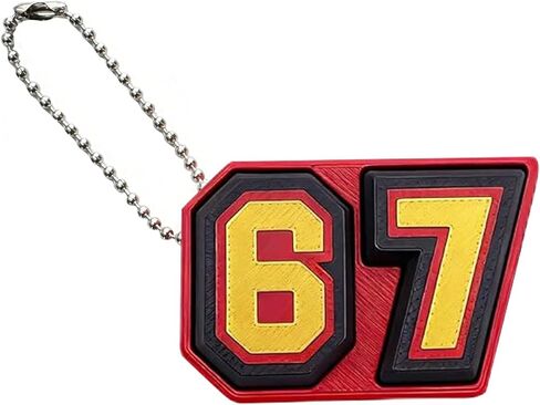 6 7 Double Fidget Clicker، حلية حقيبة الظهر Six Seven، سلسلة مفاتيح، هدايا الحفلات، بطاقة حقيبة للمراهقين (أزرق) in Kuwait