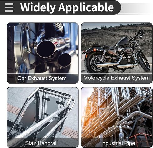 Motoforti 90 Degree Mandrel Bend Elbow Car Modified Exhaust Pipe Tubing Piping 3.5" Inch OD Thickness 1.2mm/18GA 89x215x1.2mm 201 Stainless Steel Silver Tone in Saudi Arabia