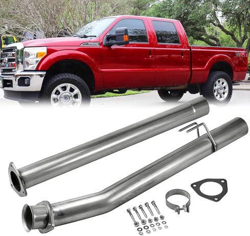 Stainless Steel Exhaust Pipe Kit for 2011-2019 Ford F-250 F-350 F-450 SuperDuty Pickup Truck 6.7L 4" Powerstroke Diesel in Kuwait
