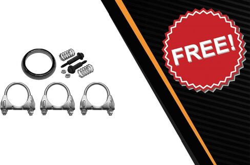 Northeastern Exhaust | Stainless Steel Resonator Pipe & Muffler Exhaust System Kit Compatible for Pontiac Vibe 2005-2008 Free Gasket, Clamps and Spring Bolt Kit Included in Saudi Arabia