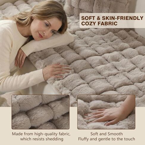 Couch Cover for Pets Plush, Non Slip Cozy Sofa Cover Pet Friendly, Soft Thick Fuzzy Sofa Slipcovers for 3 Cushions Washable Couch Sofa Funiture Protector(Light Brown,27.6'' x 63'') in Saudi Arabia