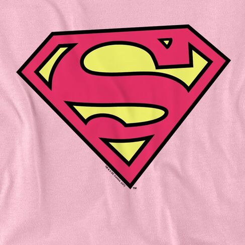 تي شيرت Popfunk Superman Pink S Shield للأطفال الصغار من الأولاد والبنات in Saudi Arabia