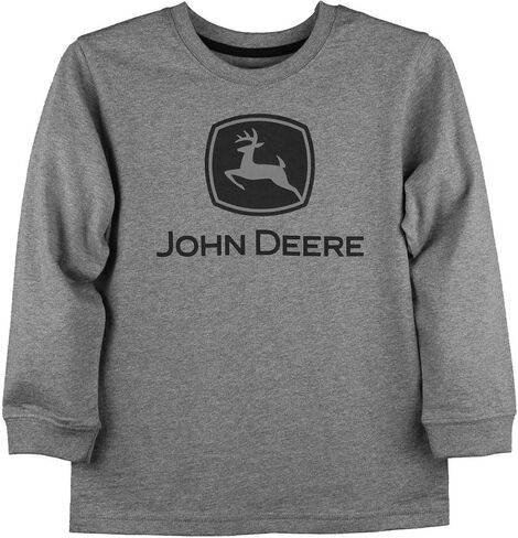 John Deere Gray Long Sleeve Logo T-Shirt Sizes 4, 5, 6, 7, 8, 10/12, 14/16 in Saudi Arabia