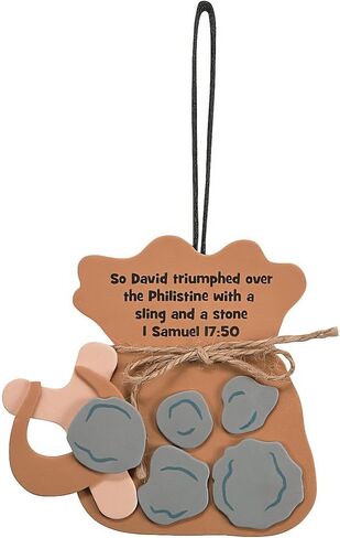 Fun Express David & Goliath Ornament Craft Kit - Makes 12 - Sunday School Crafts for Kids in Saudi Arabia