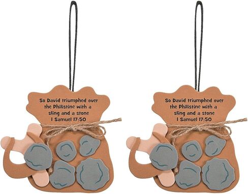 Fun Express David & Goliath Ornament Craft Kit - Makes 12 - Sunday School Crafts for Kids in Saudi Arabia