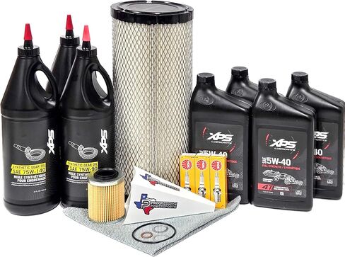 مجموعة أدوات صيانة تغيير الزيت كاملة الخدمة من Progressive Powersport متوافقة مع Can-Am Defender HD11 (فقط) - تتضمن الزيوت والمرشحات وشمعات الإشعال C01 in Saudi Arabia