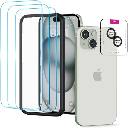 UARMOR Glass 3 Pack Screen Protector for iPhone 17 Pro Max, 9H Tempered Glass with Easy Installation Kits, Shatterproof, Case-Friendly Fit (HD Clear) in Kuwait