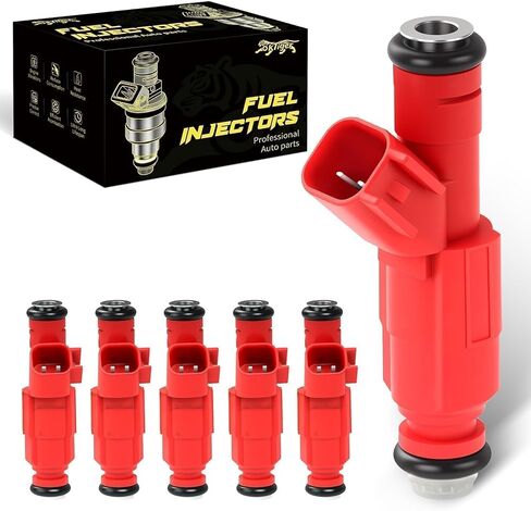 Oktiger Set of 6 Fuel Injectors 4.0L L6 Fits for Jeep Cherokee 1999 2000 2001, Grand Cherokee 1999 2000 2001 2002 2003 2004, Wrangler 1999-2004, OE# 0280156161, 0-280-156-161, 81212128,812-12128 in Kuwait