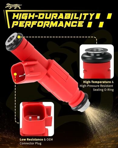 Oktiger Set of 6 Fuel Injectors 4.0L L6 Fits for Jeep Cherokee 1999 2000 2001, Grand Cherokee 1999 2000 2001 2002 2003 2004, Wrangler 1999-2004, OE# 0280156161, 0-280-156-161, 81212128,812-12128 in Kuwait