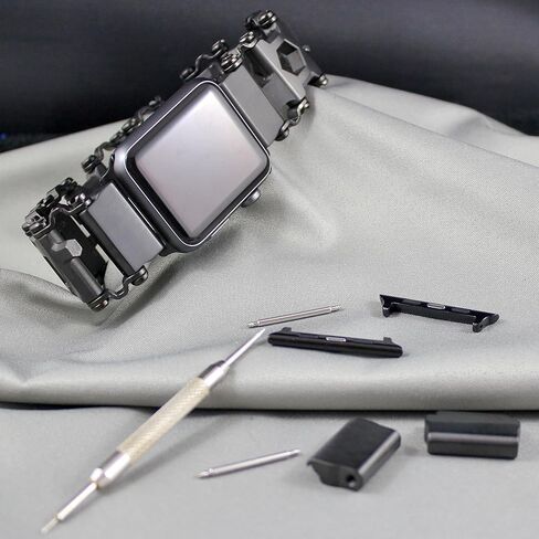 محول ساعة متوافق مع LEATHERMAN TREAD ومتوافق مع الساعات الذكية الأخرى - محول BTT (Samsung Galaxy 42mm, Active 40mm, Active2 40, 44mm, Black-TREAD LT) in Saudi Arabia