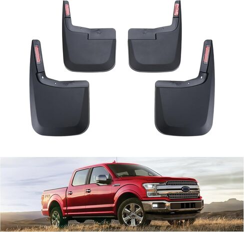 Kiwi Master Mud Flaps Compatible with 2015-2020 Ford F-150 Accessories Heavy Duty Front & Rear Mud Guards Replace OEM # FL3Z-16A550-AA FL3Z1-6A550-BA (with Fender Flares Only) in Saudi Arabia