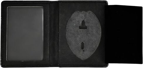 Law Enforcement Badge Holder Wallet, Eagle Shape Badge Holder, Hidden Police Wallet, Shield Wallets (Black Genuine Leather) in Kuwait