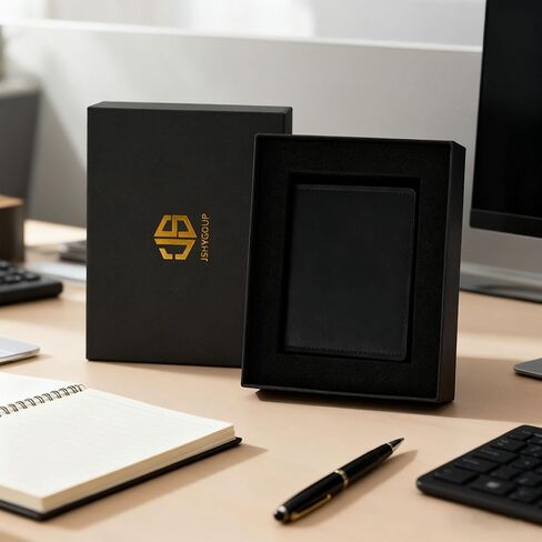 Law Enforcement Badge Holder Wallet, Eagle Shape Badge Holder, Hidden Police Wallet, Shield Wallets (Black Genuine Leather) in Kuwait