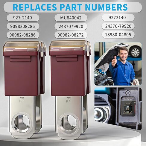 927-2140 9272140 140 أمبير فيوز لنيسان تويوتا فورد هيونداي موديلات PAL Bolt on Type Fuse يستبدل 90982-08286 24370-79920 90982-08272 18980-04805 9098208286 2437079920 MU840042 قطع غيار السيارات in Kuwait