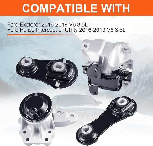 حامل محرك المحرك متوافق مع Ford Explorer 2016-2019 V6 3.5L، Ford Police Intercept أو Utility 2016-2019 V6 3.5L، بديل لـ A5848 A5569 A5568 A5734 in Kuwait