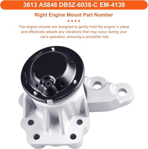 حامل محرك المحرك متوافق مع Ford Explorer 2016-2019 V6 3.5L، Ford Police Intercept أو Utility 2016-2019 V6 3.5L، بديل لـ A5848 A5569 A5568 A5734 in Kuwait