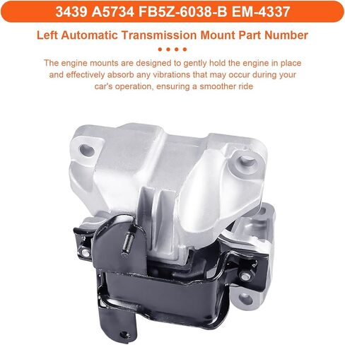 حامل محرك المحرك متوافق مع Ford Explorer 2016-2019 V6 3.5L، Ford Police Intercept أو Utility 2016-2019 V6 3.5L، بديل لـ A5848 A5569 A5568 A5734 in Kuwait