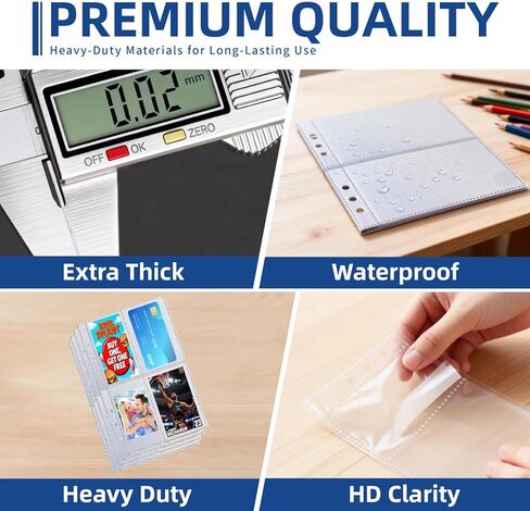60 Pcs A5 Card Sleeves for Trading Cards - 1/2/4 Pocket Clear Binder Inserts, Plastic Protector Pages for Baseball Cards, Game Cards, Photos in Saudi Arabia