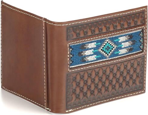 محفظة ARIAT Bifold Southwest Inlay، بني in Saudi Arabia