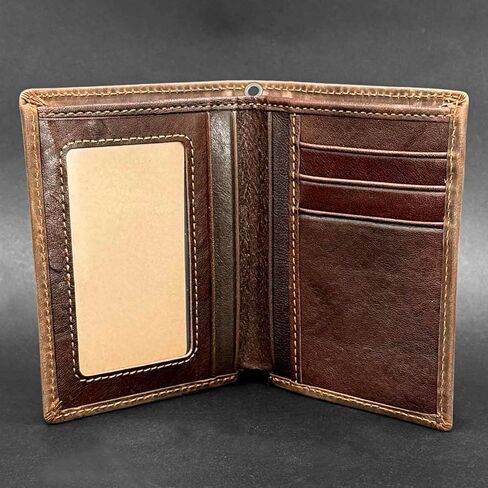 Genuine Leather Wallet Skull Slim Card Wallet for Men Bifold Card Holder Wallet Minimalist Front Pocket Purse With Chain in Kuwait