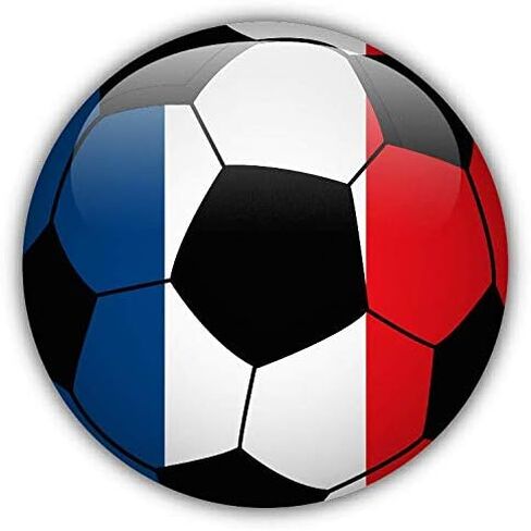 Magnet France Flag Soccer Ball Flexible Vinyl Magnet Waterproof Car Magnetic Bumper Sticker 5" in Saudi Arabia