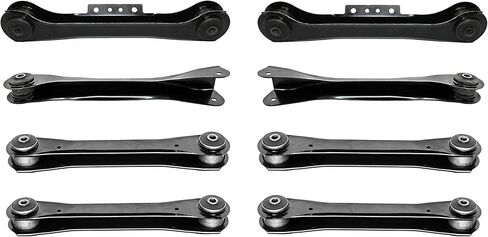 PartsW - 8 Pc Front & Rear Suspension Kit Lower & Upper Control Arms, Driver Passenger Side Fits Jeep TJ 1997-2006 All Models Jeep Wrangler 1997-2006 All Models in Saudi Arabia