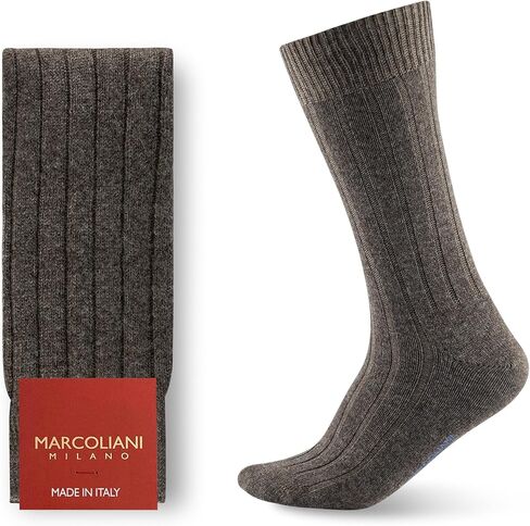 Marcoliani Milano Mens Dress Socks - Cashmere Rib Elegance | Cashmere in Kuwait
