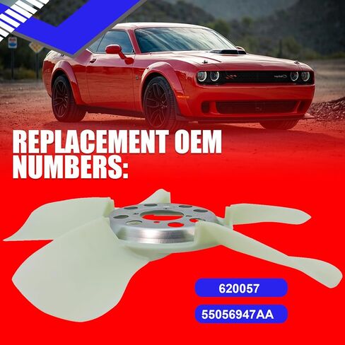 SMMS Engine Radiator Cooling Fan Blade 620057 for Chrysler Aspen, for Dodge Durango, Ram 1500, 2500, 3500 4500, 5500, Replaces OE: 55056947AA in Saudi Arabia