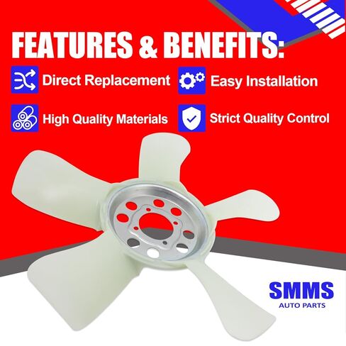 SMMS Engine Radiator Cooling Fan Blade 620057 for Chrysler Aspen, for Dodge Durango, Ram 1500, 2500, 3500 4500, 5500, Replaces OE: 55056947AA in Saudi Arabia