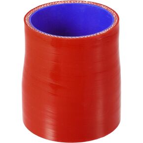 Motoforti Universal Straight Reducer Hose Silicone Hose Coupler Intercooler Tube 4-Ply Reinforced Intake Reducer Intercooler Pipe, 38mm-45mm, Silicone, Red