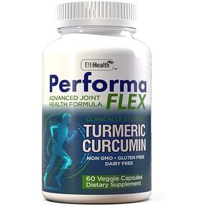 Performa Flex - Joint Support Supplement with Meriva, Turmeric Curcumin, Tart Cherry & Ginger – Ultra High Absorption – Support for Joint Mobility, Joint & Cartilage Health – 60 Capsules