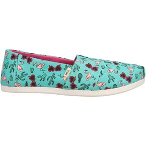 حذاء مسطح كاجوال للسيدات من TOMS Alpargata سهل الارتداء - أبيض