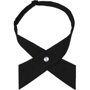 LEVAO Solid Color Criss-Cross Tie, Girls' School Uniform Cross Adjustable Bowtie