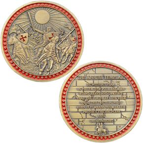 Glamtune The Knights Templar Challenge Coin Armor of God Commemorative Coin
