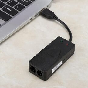 USB 56K External Dial Up Fax Data Modem, Dual Port USB2.0 Fax Modem External Modem Driver for Win 7/Win 8/Win 10/Win XP