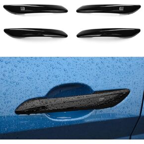 ANFOKAS for Hyundai Elantra 2024 2023 2022 2021 Accessories Auto Sporty Car Exterior Door Handle Cover Trims with Smart Entry Holes -Glossy Black