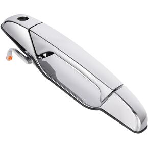 Exterior Chrome Door Handle Front Left Driver Side Replacement for 2007-2013 GMC Sierra Yukon XL Denali,Chevy Tahoe Avalanche Silverado Suburban,Cadillac Escalade ESV, Replace# 20828258,22738721,80546
